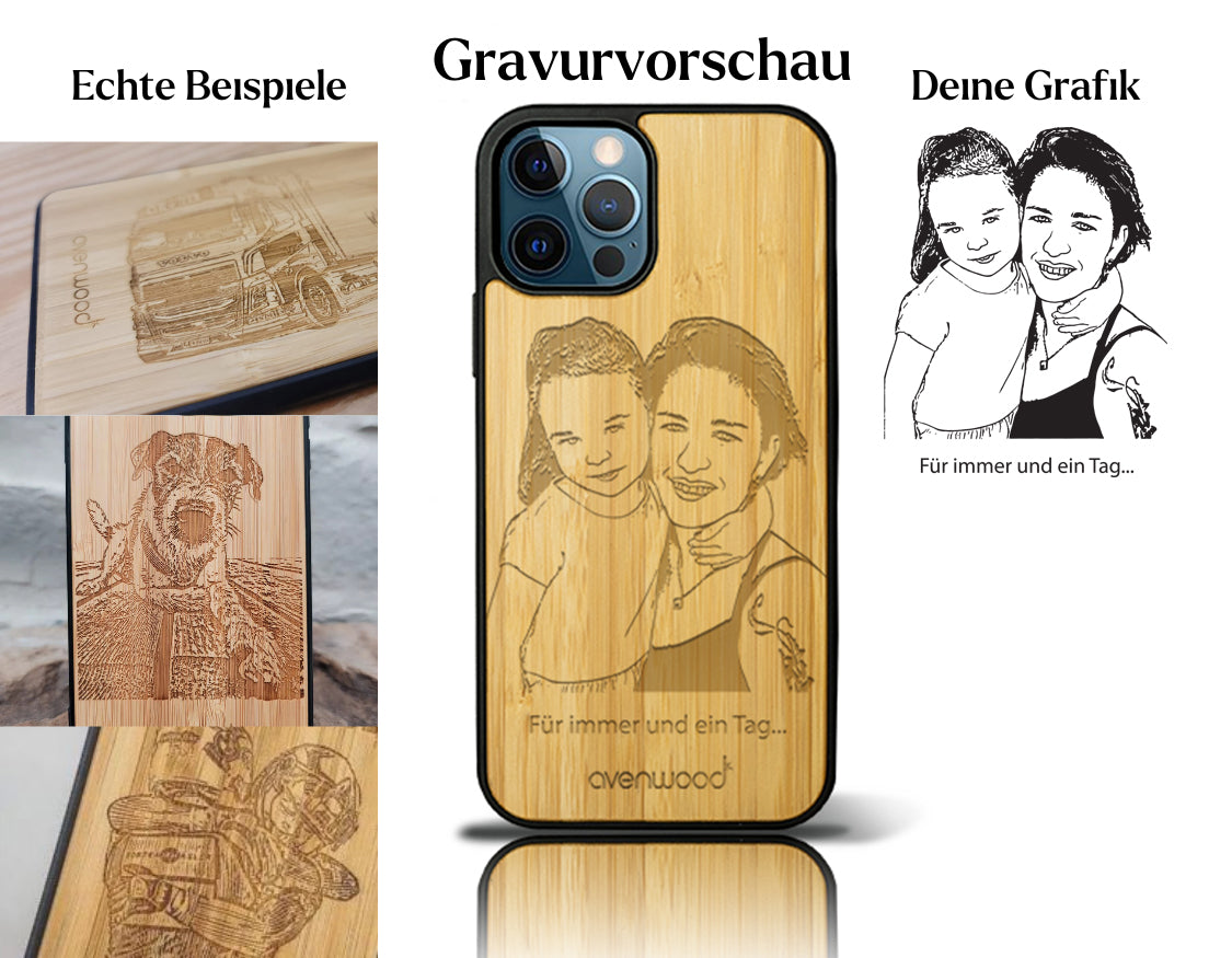 INDIVIDUELL iPhone 12 Bambus-Kunststoff